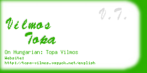 vilmos topa business card